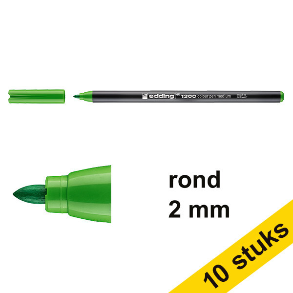 Edding Aanbieding: 10x Edding 1300 viltstift bladgroen (2 mm rond)  239612 - 1