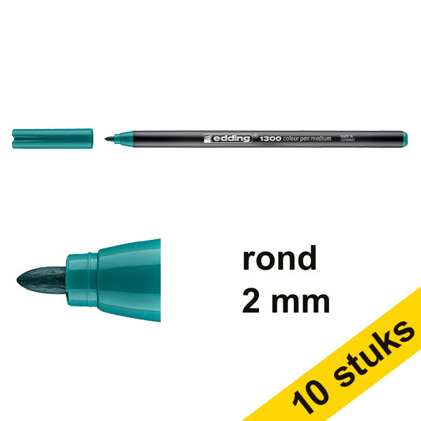 Edding Aanbieding: 10x Edding 1300 viltstift lauriergroen (2 mm rond)  239627 - 1