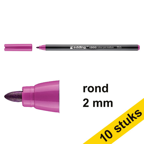 Edding Aanbieding: 10x Edding 1300 viltstift lavendel (2 mm rond)  239628 - 1