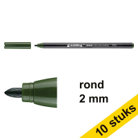 Aanbieding: 10x Edding 1300 viltstift olijfgroen (2 mm rond)