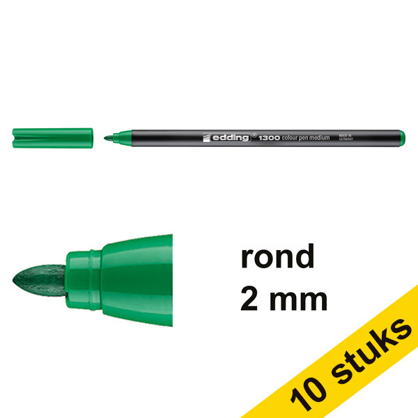 Edding Aanbieding: 10x Edding 1300 viltstift vaalgroen (2 mm rond)  239643 - 1