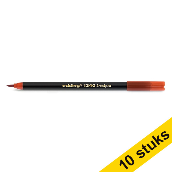 Edding Aanbieding: 10x Edding 1340 brushpen rood  239661 - 1