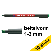 Aanbieding: 10x Edding 143B OHP marker groen (1 - 3 mm beitel)