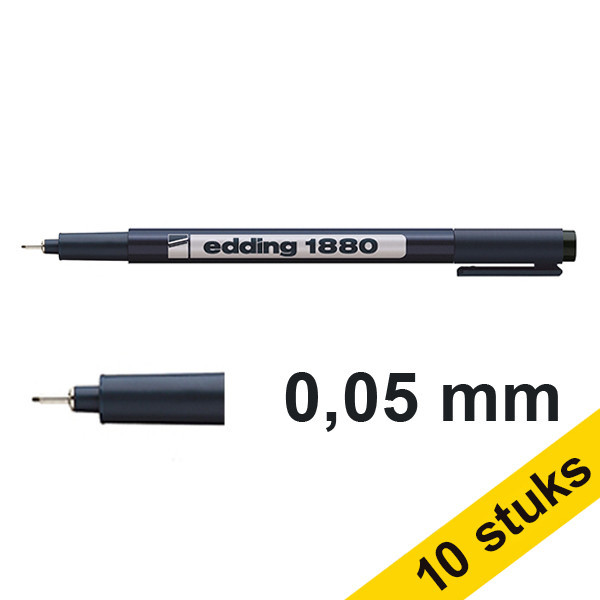 Edding Aanbieding: 10x Edding 1880 drawliner (0,05 mm)  240115 - 1