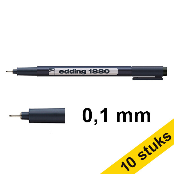 Edding Aanbieding: 10x Edding 1880 drawliner (0,1 mm)  240124 - 1