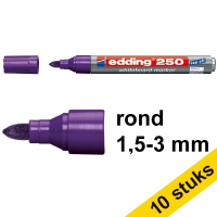 Aanbieding: 10x Edding 250 whiteboard marker violet (1,5 - 3 mm rond)