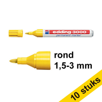 Aanbieding: 10x Edding 3000 permanent marker geel (1,5 - 3 mm rond)
