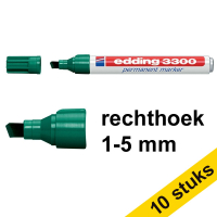 Aanbieding: 10x Edding 3300 permanent marker groen (1 - 5 mm beitel)