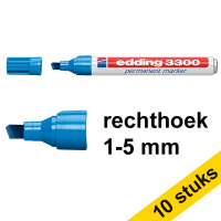 Aanbieding: 10x Edding 3300 permanent marker lichtblauw (1 - 5 mm beitel)