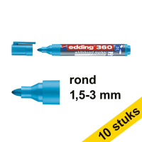 Aanbieding: 10x Edding 360 whiteboard marker lichtblauw (1,5 - 3 mm)