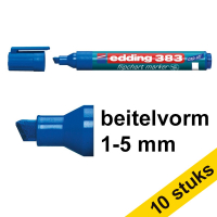 Aanbieding: 10x Edding 383 flipchart marker blauw (1 - 5 mm beitel)