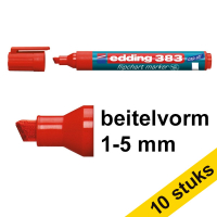 Aanbieding: 10x Edding 383 flipchart marker rood (1 - 5 mm beitel)