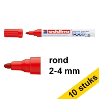 Edding Aanbieding: 10x Edding 4000 matlakmarker rood (2 - 4 mm rond)  239783