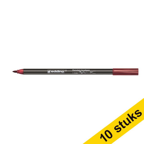 Edding Aanbieding: 10x Edding 4200 porselein-penseelstift karmijn  239814 - 1