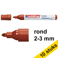 Aanbieding: 10x Edding 4500 textielmarker bruin (2 - 3 mm rond)