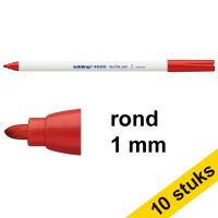 Aanbieding: 10x Edding 4600 textielmarker rood (1 mm rond)