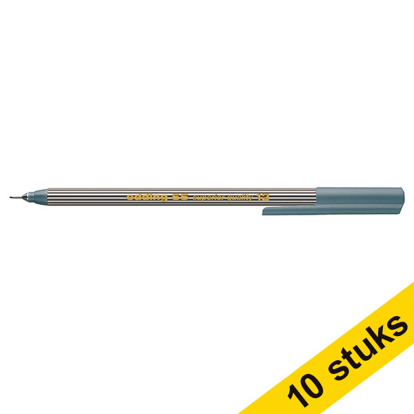 Edding Aanbieding: 10x Edding 55 fineliner grijs  239879 - 1