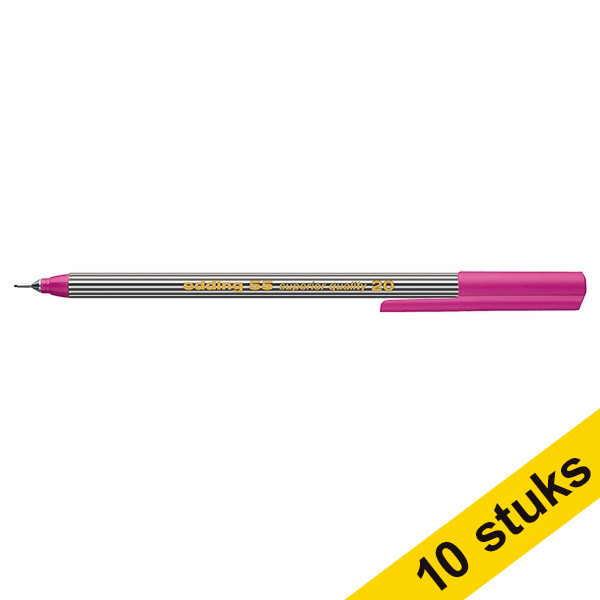 Edding Aanbieding: 10x Edding 55 fineliner rood-violet  239886 - 1