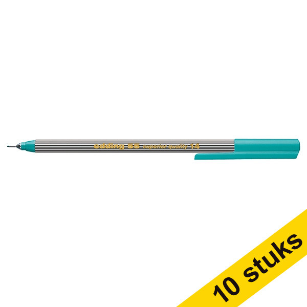 Edding Aanbieding: 10x Edding 55 fineliner turquoise  239889 - 1