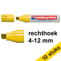 Aanbieding: 10x Edding 800 permanent marker geel (4 - 12 mm beitel)