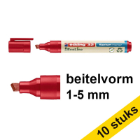 Aanbieding: 10x Edding EcoLine 32 flipchart marker rood (1 - 5 mm beitel)