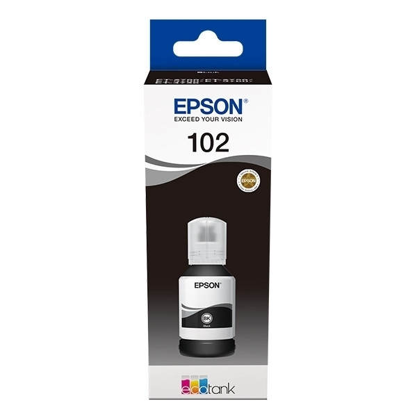 Epson 102 inkttank zwart (origineel) C13T03R140 903349 - 1