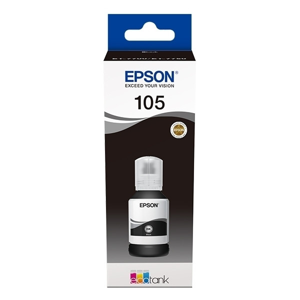 Epson 105 inkttank zwart (origineel) C13T00Q140 903606 - 1