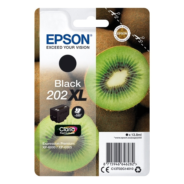 Epson 202XL (T02G1) inktcartridge zwart hoge capaciteit (origineel) C13T02G14010 903480 - 1