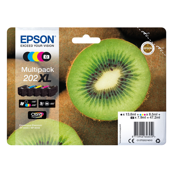 Epson 202XL (T02G7) multipack (origineel) C13T02G74010 027148 - 1