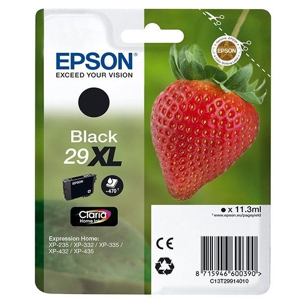 Epson 29XL (T2991) inktcartridge zwart hoge capaciteit (origineel) C13T29914010 C13T29914012 902491 - 1