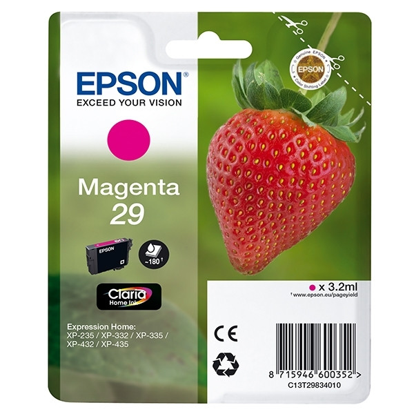 Epson 29 (T2983) inktcartridge magenta (origineel) C13T29834010 C13T29834012 900768 - 1