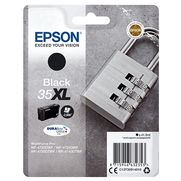 Epson 35XL (T3591) inktcartridge zwart hoge capaciteit (origineel) C13T35914010 903356 - 1