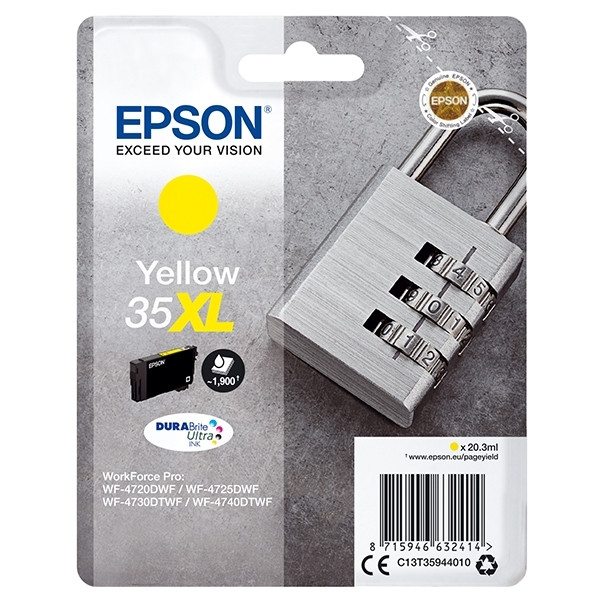 Epson 35XL (T3594) inktcartridge geel hoge capaciteit (origineel) C13T35944010 903359 - 1