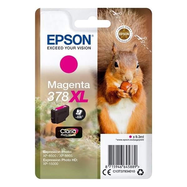 Epson 378XL (T3793) inktcartridge magenta hoge capaciteit (origineel) C13T37934010 903368 - 1