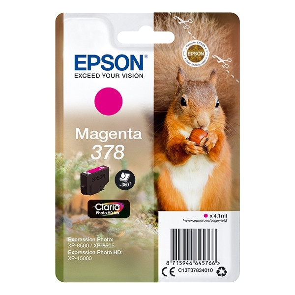 Epson 378 (T3783) inktcartridge magenta (origineel) C13T37834010 903200 - 1