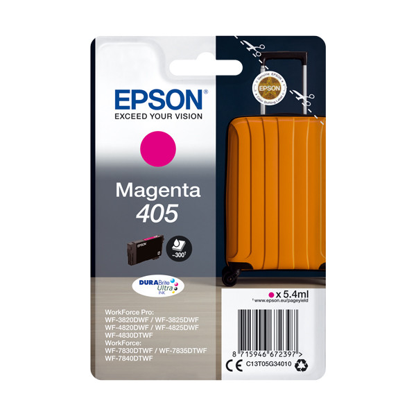 Epson 405 (T05G3) inktcartridge magenta (origineel) C13T05G34010 C13T05G34020 904657 - 1