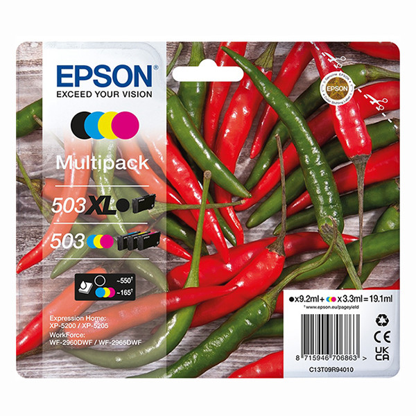 Epson 503XL/503 (T09R9) multipack (origineel) C13T09R94010 652082 - 1