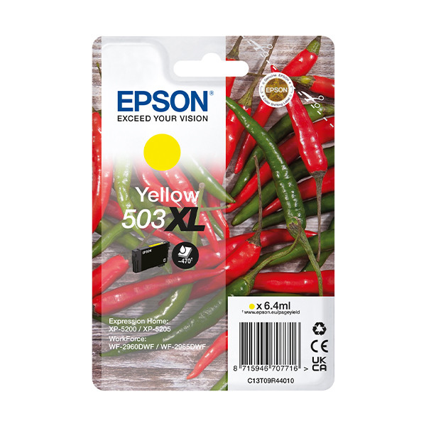 Epson 503XL (T09R4) inktcartridge geel hoge capaciteit (origineel) C13T09R44010 905109 - 1
