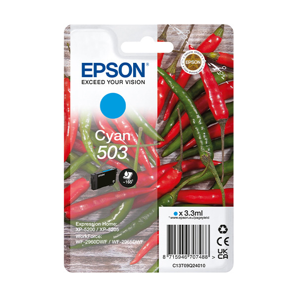 Epson 503 (T09Q2) inktcartridge cyaan (origineel) C13T09Q24010 905103 - 1