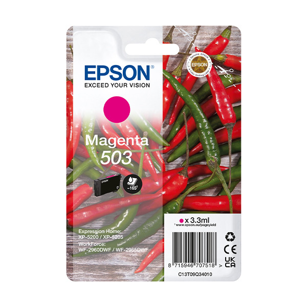 Epson 503 (T09Q3) inktcartridge magenta (origineel) C13T09Q34010 905104 - 1