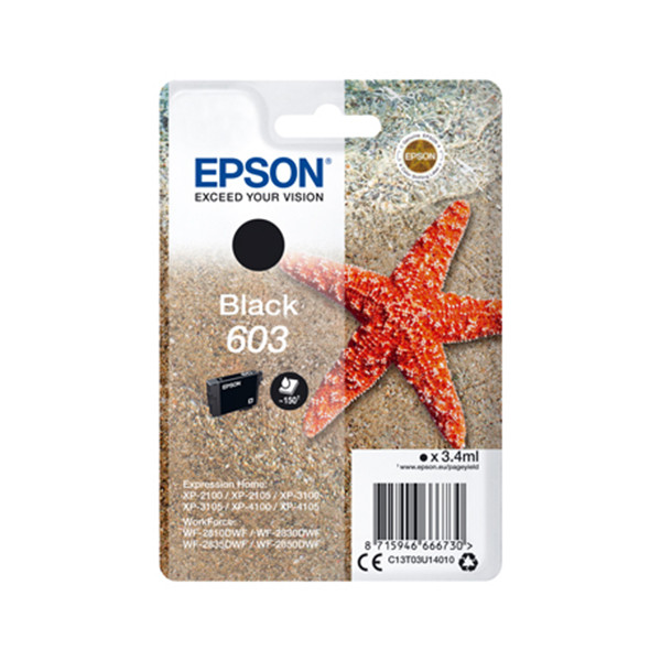 Epson 603 (T03U1) inktcartridge zwart (origineel) C13T03U14010 C13T03U14020 903329 - 1
