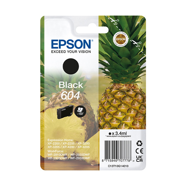 Epson 604 (T10G1) inktcartridge zwart (origineel) C13T10G14010 905297 - 1