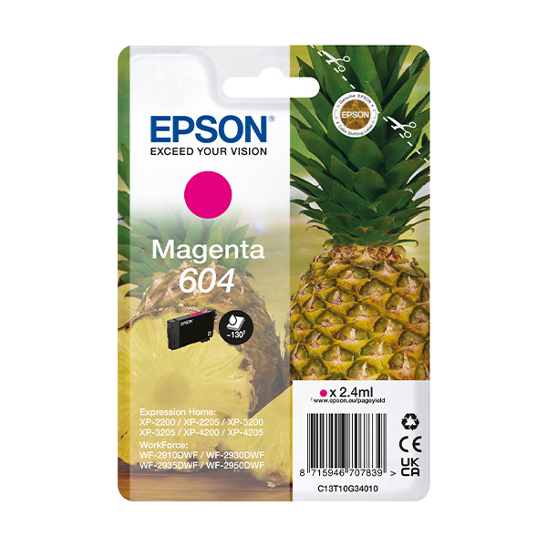 Epson 604 (T10G3) inktcartridge magenta (origineel) C13T10G34010 905150 - 1