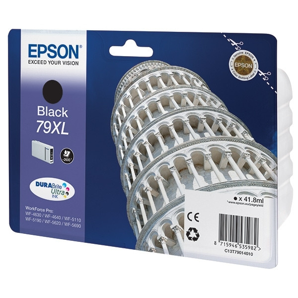 Epson 79XL (T7901) inktcartridge zwart hoge capaciteit (origineel) C13T79014010 902551 - 1