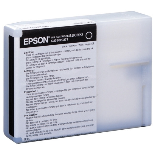 Epson C33S020271 (SJIC5) inktcartridge zwart (origineel) C33S020271 080192 - 1