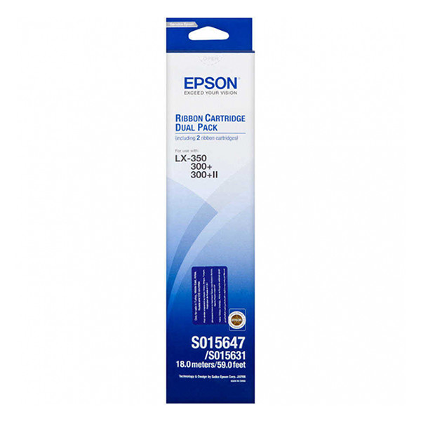 Epson S015647 inktlint zwart 2 stuks (origineel) C13S015647 906175 - 1