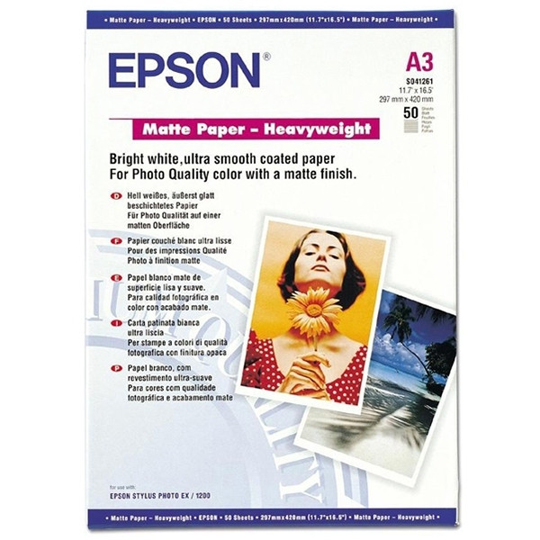 A3 Epson fotopapier Papier en etiketten Epson S041068 photo quality inkjet paper DIN A3 grams (100 vel) a3 epson fotopapier high color mat fotopapier a3 fotopapier a3 s041068 epson s041068 epson