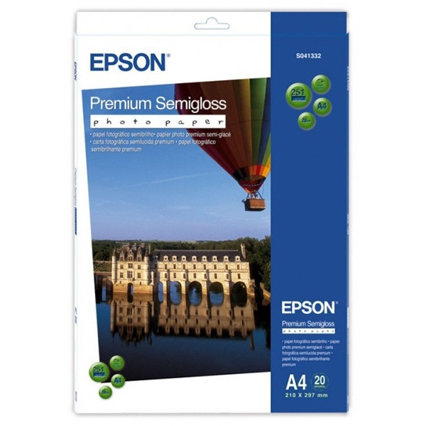 Epson S041332 premium semigloss photo paper 251 grams A4 (20 vel) C13S041332 064660 - 1