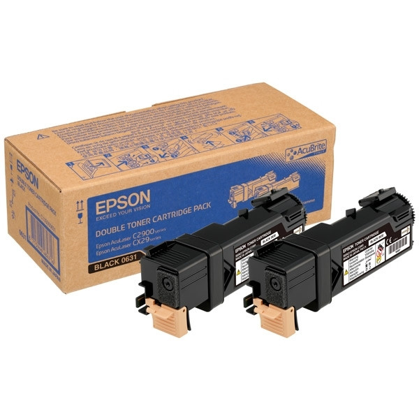 Epson S050631 toner zwart dubbelpak (origineel) C13S050631 028282 - 1