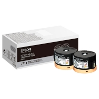 Epson S050711 toner zwart dubbelpak (origineel) C13S050711 052034